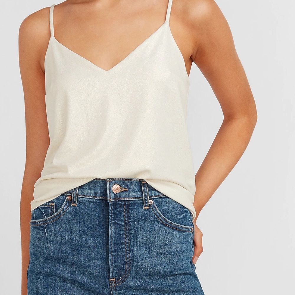 NWT! Express gold metallic cami top